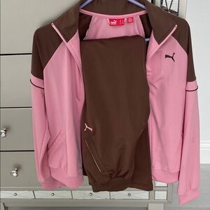 Puma Pink and Brown Sports Jacket & Pants
